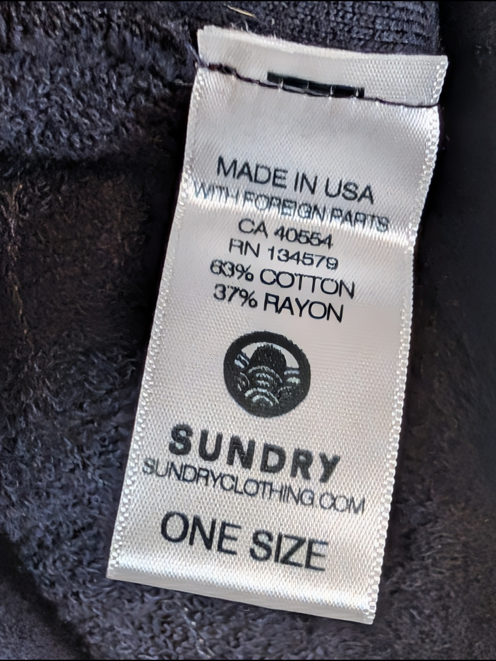 Sundry Black with White Stripes Cowl Neck Poncho One Size - Picture 8 of 13
